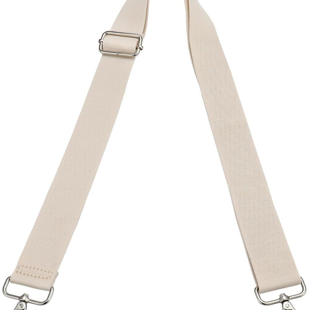 Boho Cream Cotton Adjustable Crossbody Bag Strap Wrap for Bogg and Beach Totes - Picture 2 of 5